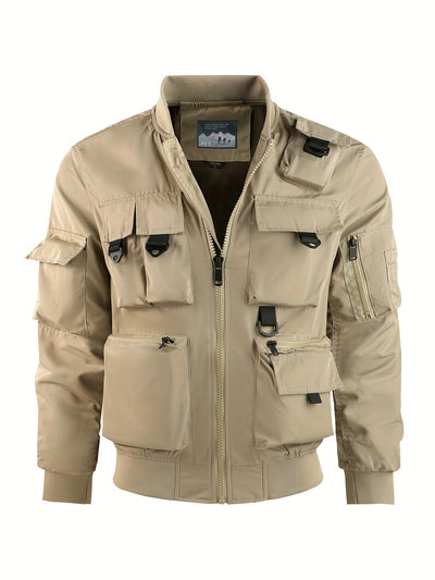 Taktische Multi-Taschen Cargo-Windbreaker-Outdoorjacke Für Herren | Perfekt für Outdoor-Aktivitäten