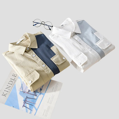 COUTURE™ PATCHWORK LANGARMHEMD