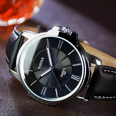 van Baerle® - Luxuriöse Blaues Glas Lederuhr