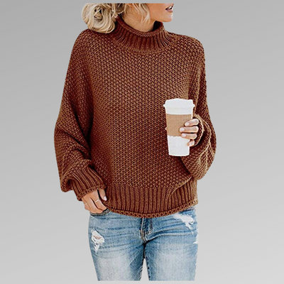 Kuscheliger Damen-Strickpullover mit Rollkragen – Modischer Pullover für Herbst und Winter