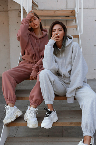 Baumwoll-Trainings- & Jogginganzug im bequemen Vintage-Look für Damen | Ideal für den Alltag