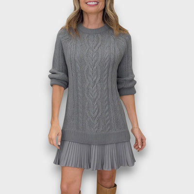 Valentina – Strickkleid mit Tüllsaum