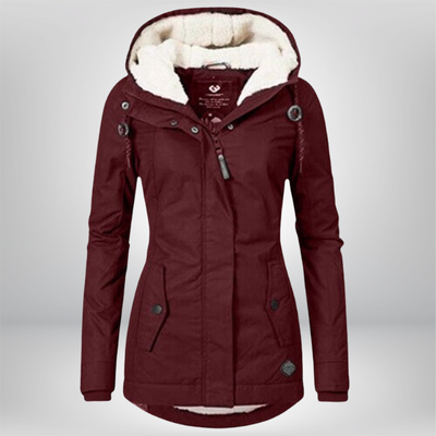 Winterjacke Damen mit Kapuze | Gefütterte Übergangsjacke