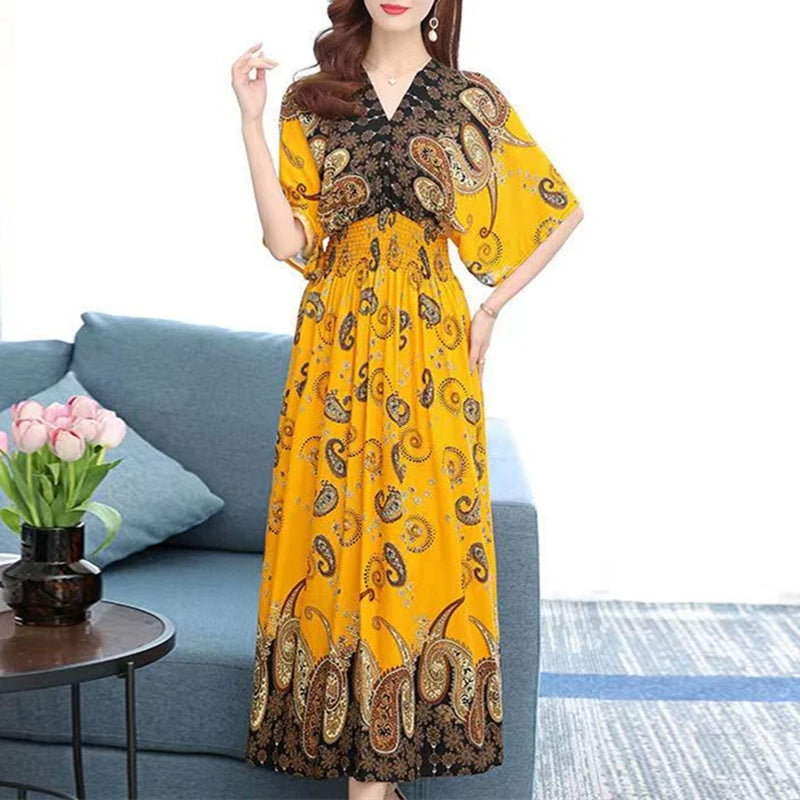 Basellia - Maxi-Kleid Retro & Casual