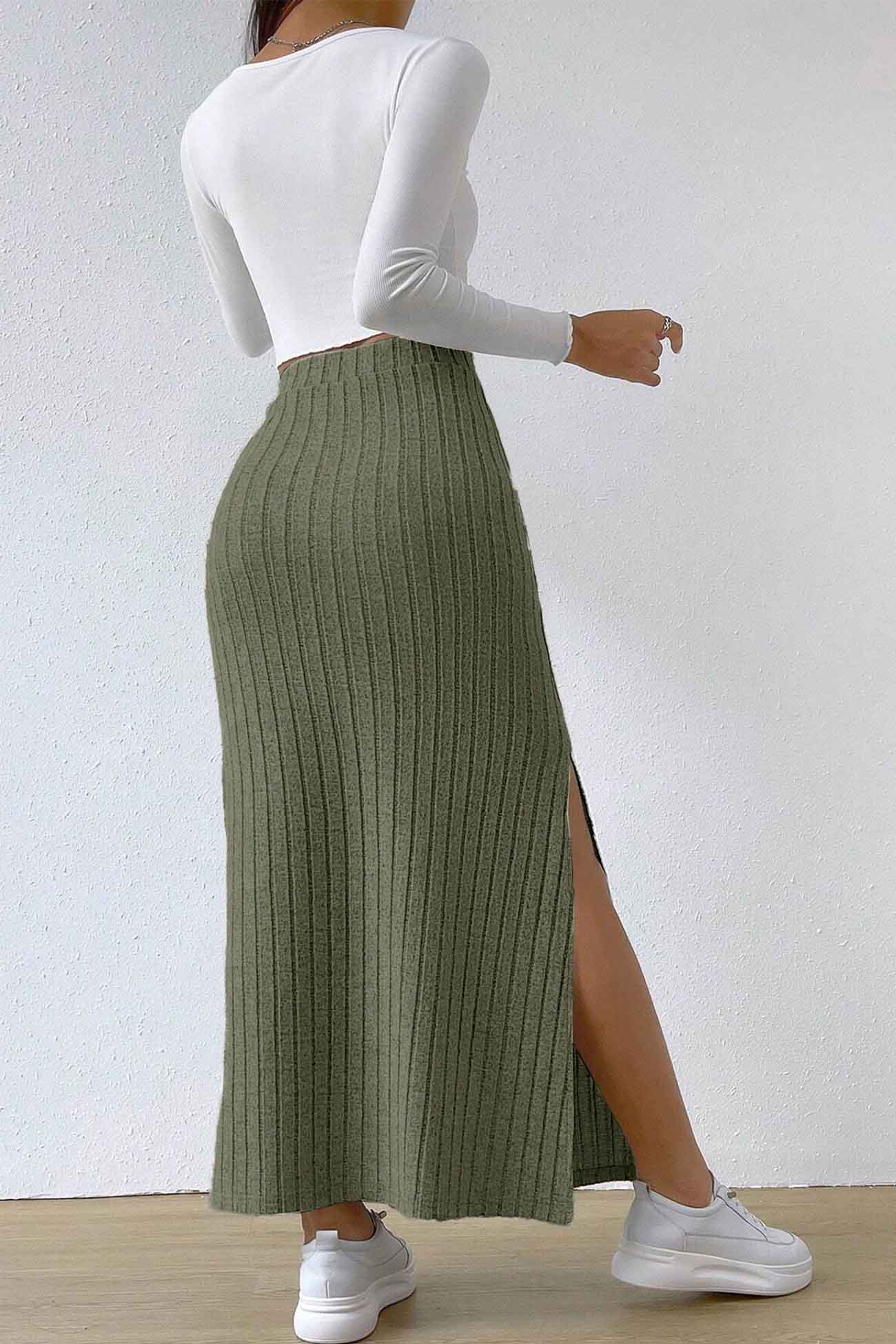 Ilven - Elegant Vielseitig Komfortabel. – Der gestrickte Rock mit Schlitz