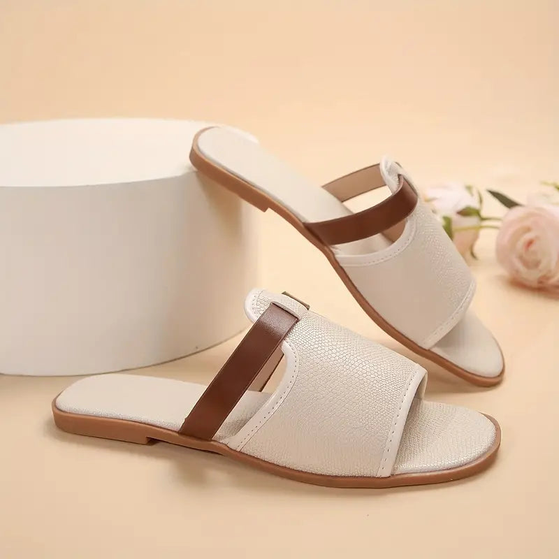 Vane - Damen Zehentrenner Beige Bequem