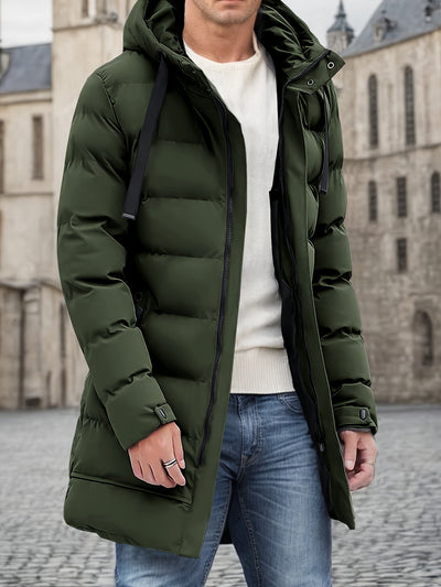 Casual Gepolsterte Kapuzen Puffer Winterjacke Für Herren | Perfekt für Outdoor-Aktivitäten