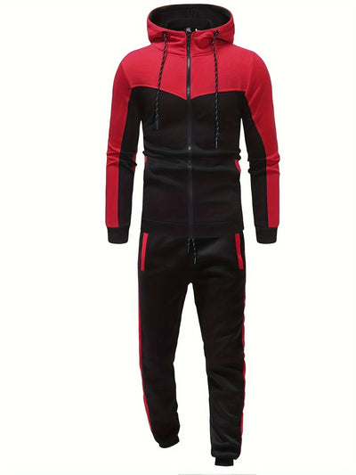 Lässiger Oversize-Trainingsanzug mit Kapuzenpullover und Hose für Herren | Ideal für Outdoor-Aktivitäten