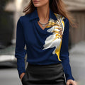 Blauer Blumendruck