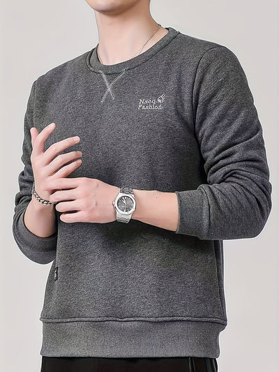 Lässiger einfarbiger Baumwolle Sweatshirt für Männer | Ideal für jeden Tag