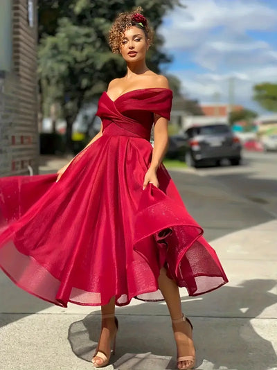Stilvolles Trägerloses Abendkleid für festliche Anlässe im Herbst/Winter