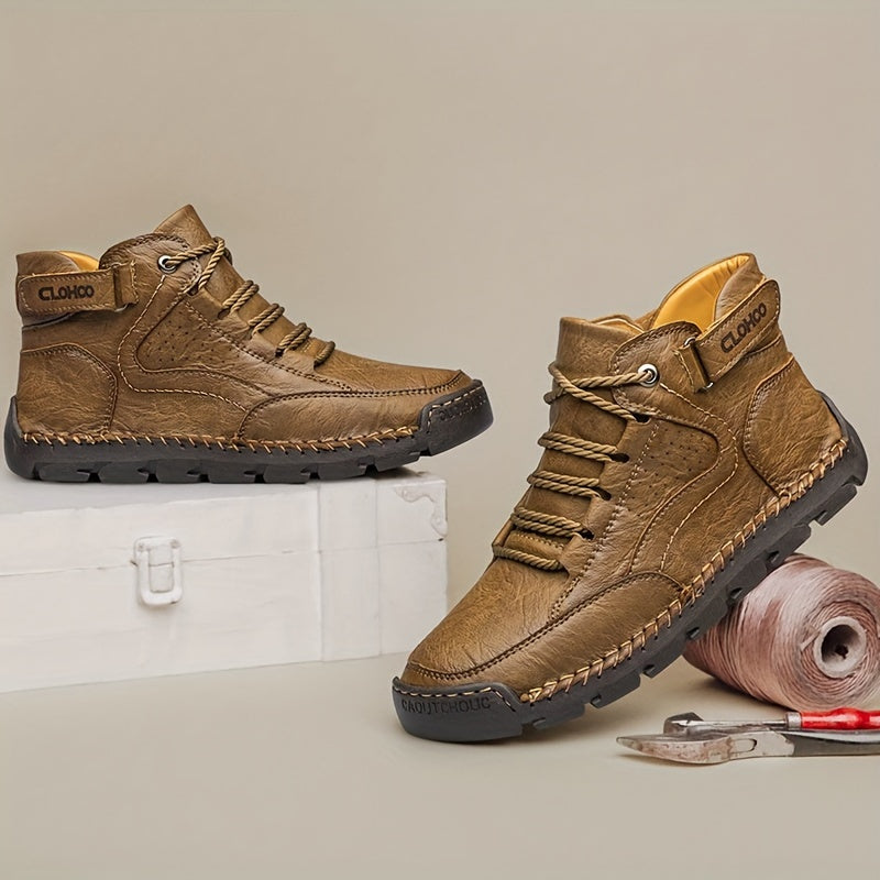 Winterschuhe Herren | Gefütterte Schnürstiefel Knöchelhoch