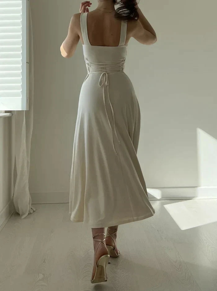 Josephine - Elegantes ärmelloses A-Linien-Midikleid – Zeitloser Chic | Fit-and-Flare Midikleid – Perfekt für jeden Anlass