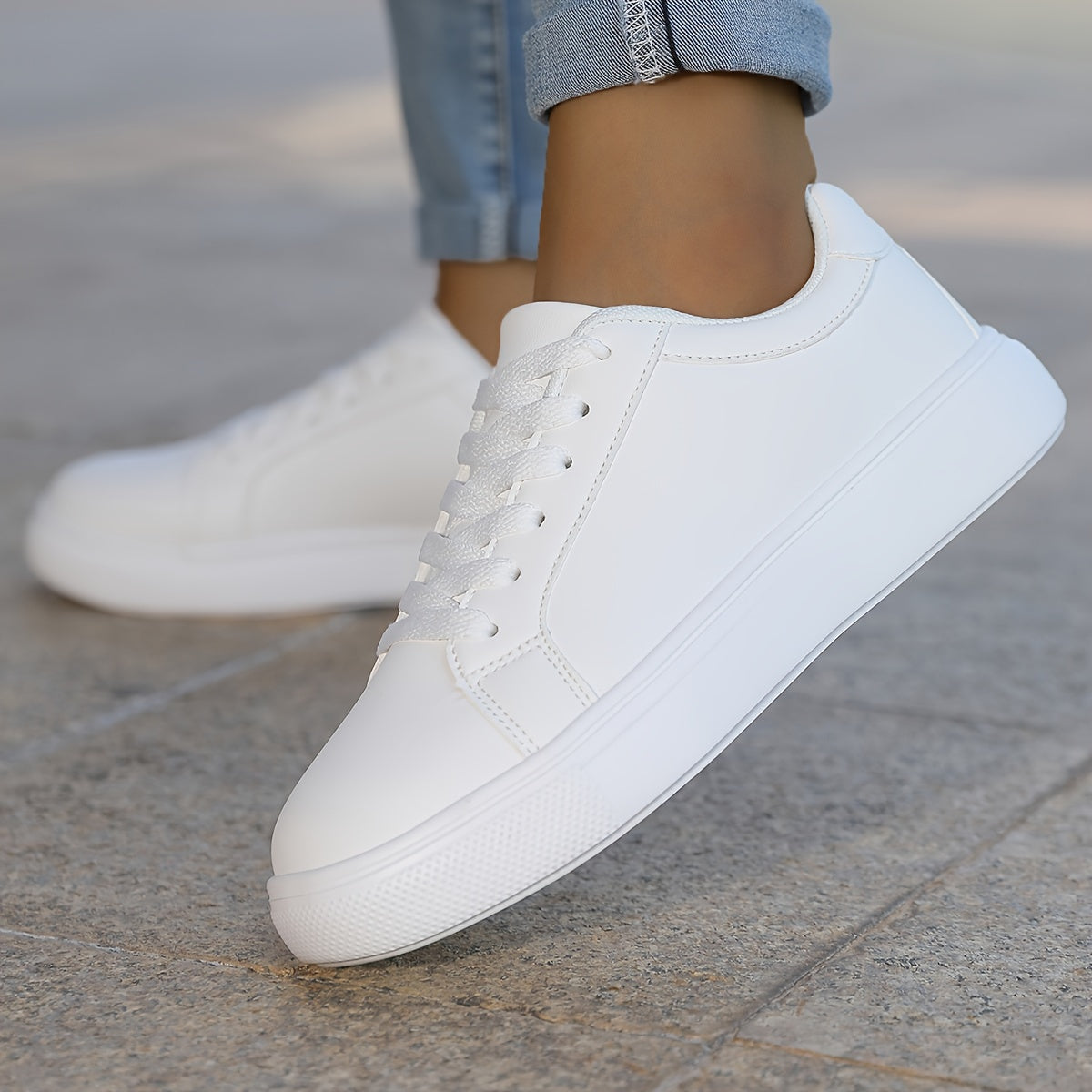Essentielle Einfarbige Sneakers für Damen | Perfekt für den Alltag