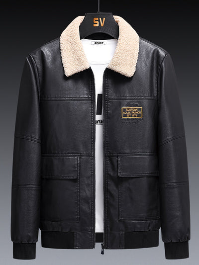 Warme Fleece PU Leder Winterjacke Für Herren | Perfekt für Outdoor-Aktivitäten