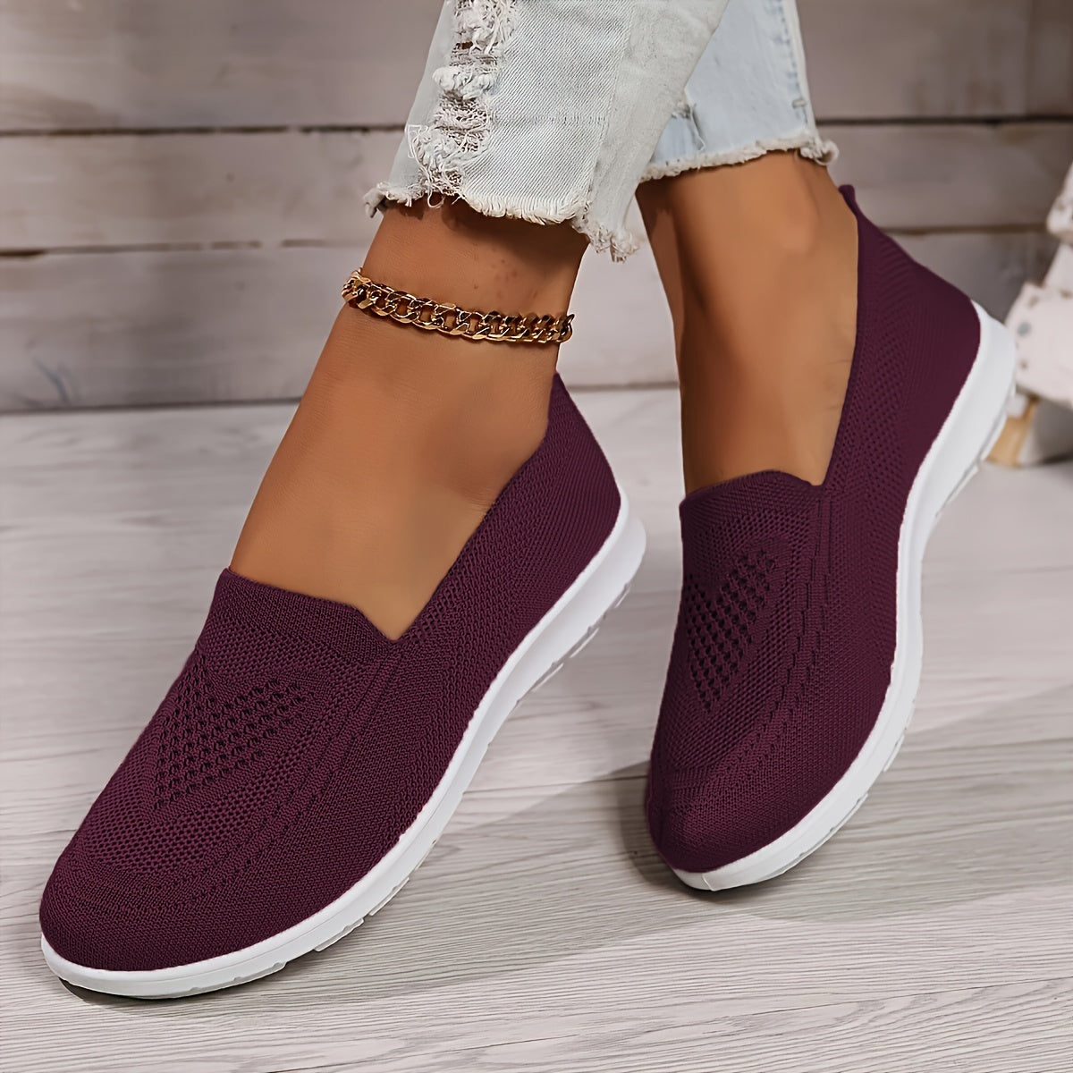 Elegante Gestrickte Unisex-Sneaker für Damen | Perfekt für Alltag