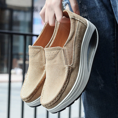 Damen Stilvolle Wildleder Slipper Freizeit Schuhe Fudus