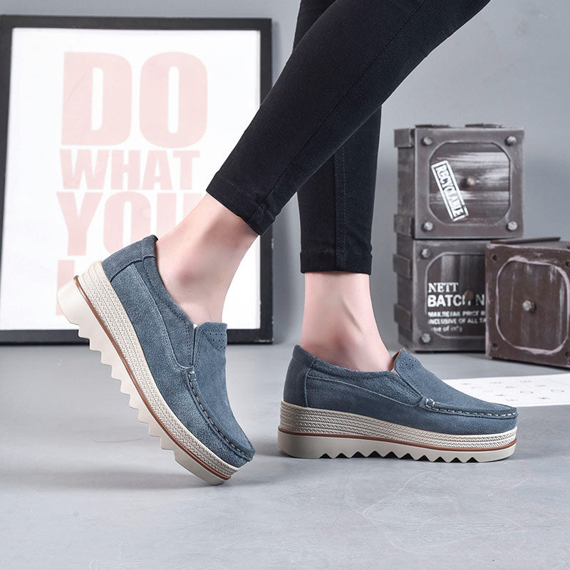 Damen Stilvolle Wildleder Slipper Freizeit Schuhe Fudus