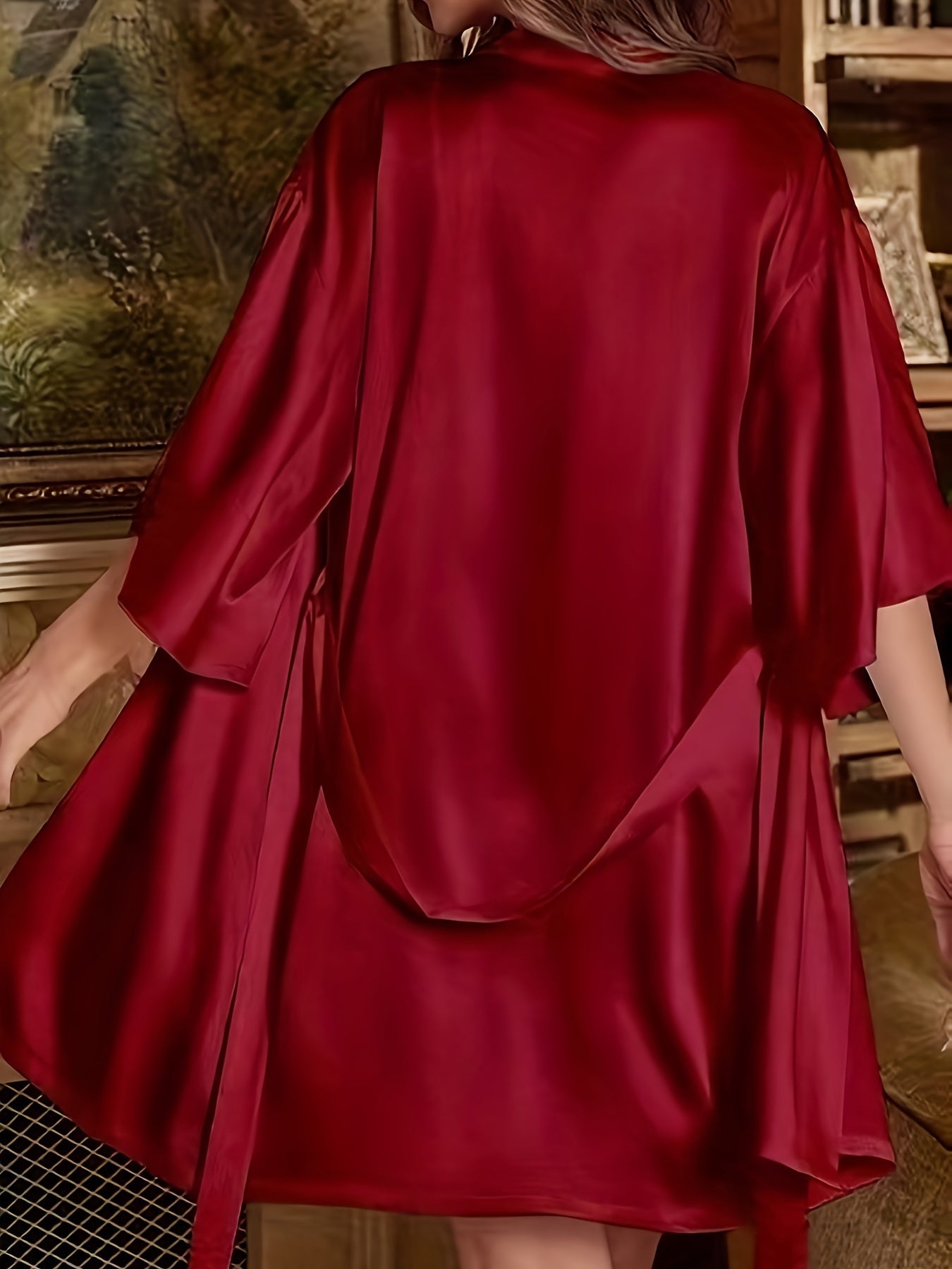 Bequemes Satin Schlafrobe & Kleid Pyjama Set Für Damen | Perfekt für den Alltag