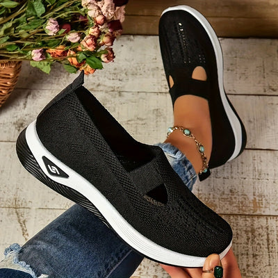 Modische Leichte Strick-Cut-Out Sneaker für Damen | Perfekt für lässige Tage