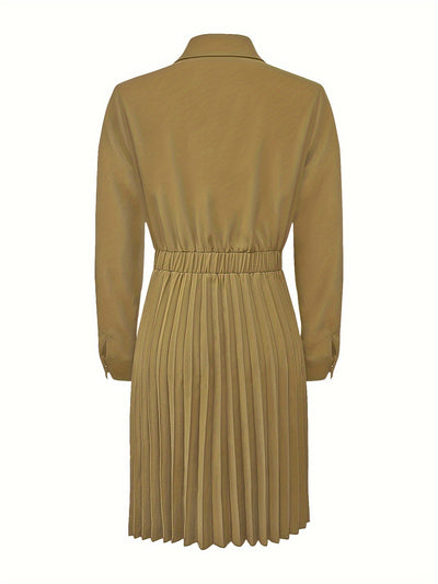 Lässiges Langarm Mit Knöpfen Midi Kleid Für Damen | Perfekt für Casual Days