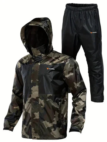 Bequeme Outdoor Atmungsaktive Regenjacke Mit Hose Für Herren | Perfekt Für Outdoor-Aktivitäten