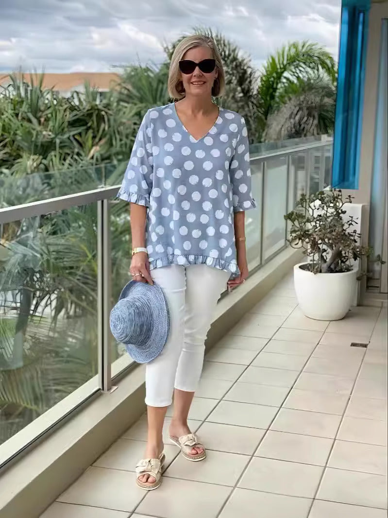 Orvelis - RELAXED POLKA DOT TUNIKA: VERSPIELT & ELEGANT