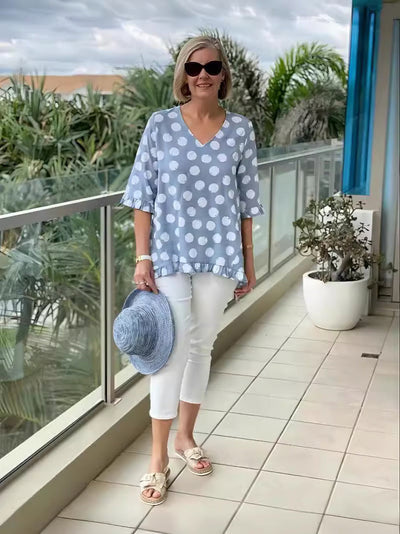Orvelis - RELAXED POLKA DOT TUNIKA: VERSPIELT & ELEGANT