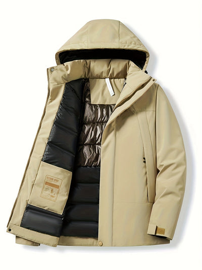 Elegante Wasserdichte Fleece Winterjacke mit Kapuze für Damen | Perfekt für Outdoor-Aktivitäten