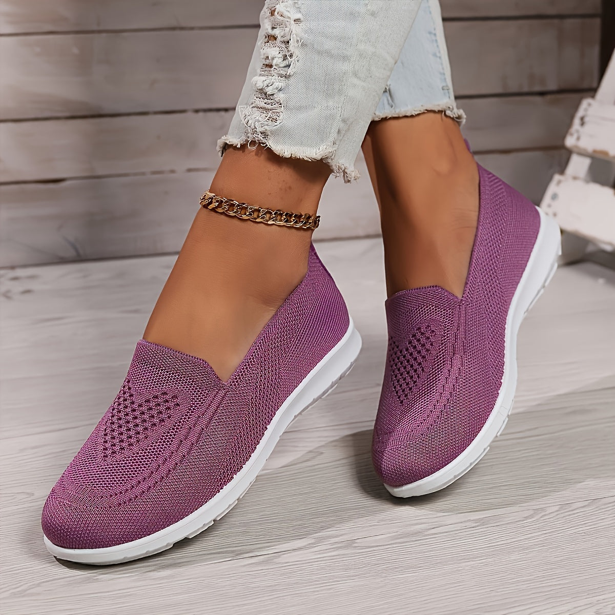 Elegante Gestrickte Unisex-Sneaker für Damen | Perfekt für Alltag