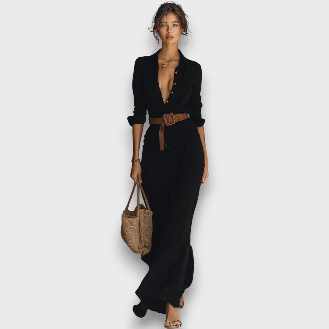 Verira – Elegantes Maxi-Wickelkleid
