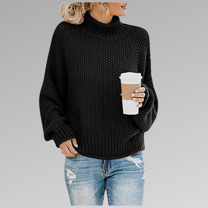 Kuscheliger Damen-Strickpullover mit Rollkragen – Modischer Pullover für Herbst und Winter