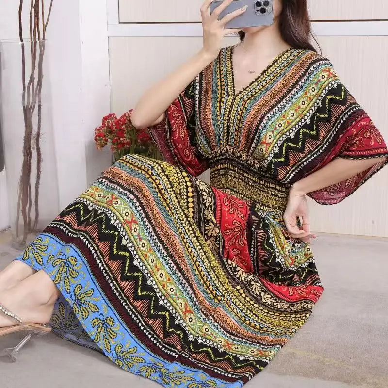 Basellia - Maxi-Kleid Retro & Casual