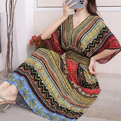 Basellia - Maxi-Kleid Retro & Casual