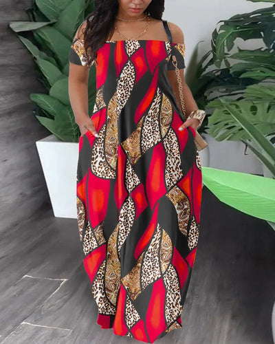 Tanya - Plus Size Safari Kleid Farbenfroh