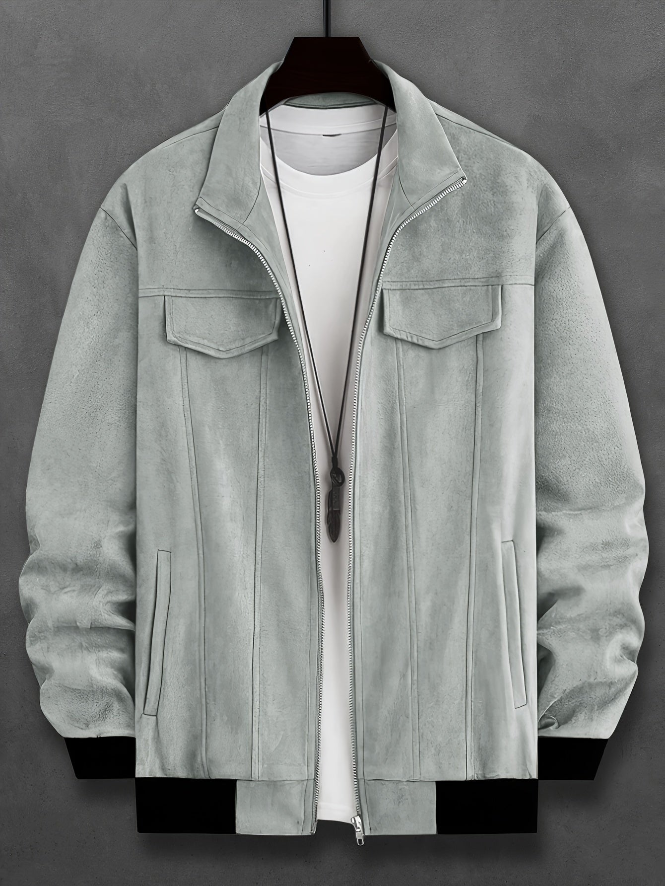 Stilvolle Einfarbige Warme Fleece Bedruckte Winterjacke Für Herren | Perfekt für Outdoor-Aktivitäten