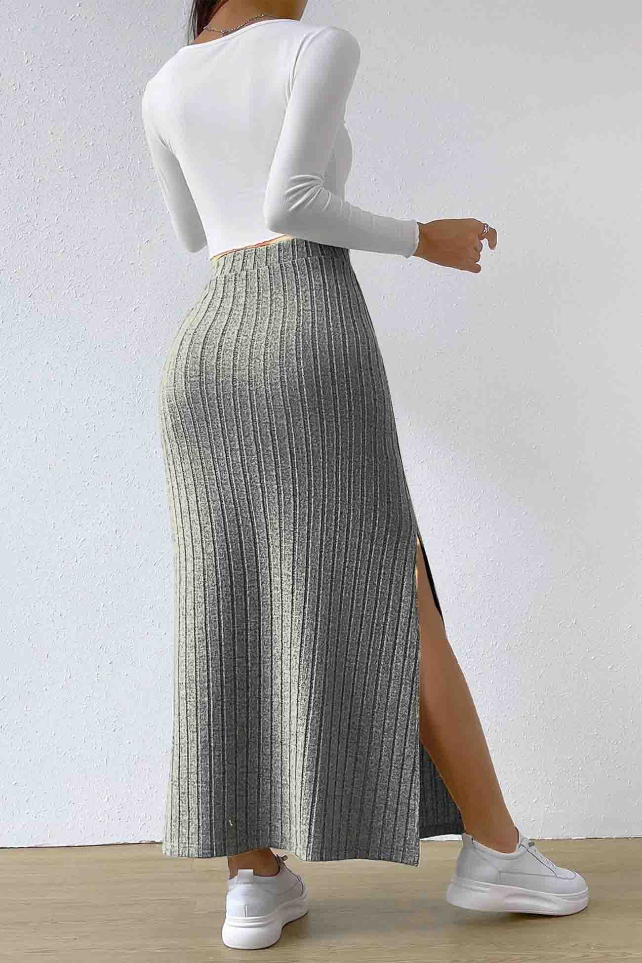 Ilven - Elegant Vielseitig Komfortabel. – Der gestrickte Rock mit Schlitz