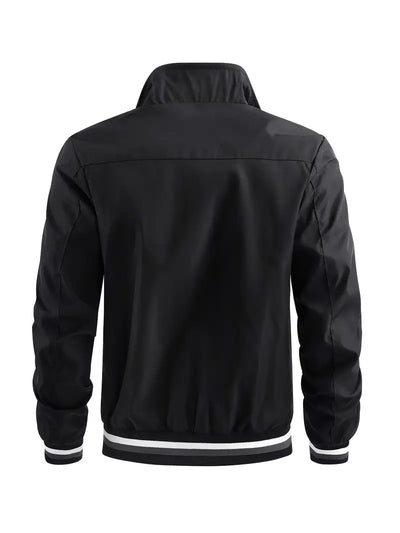 Stanton - Lässige Stehkragen Zip Up Jacke