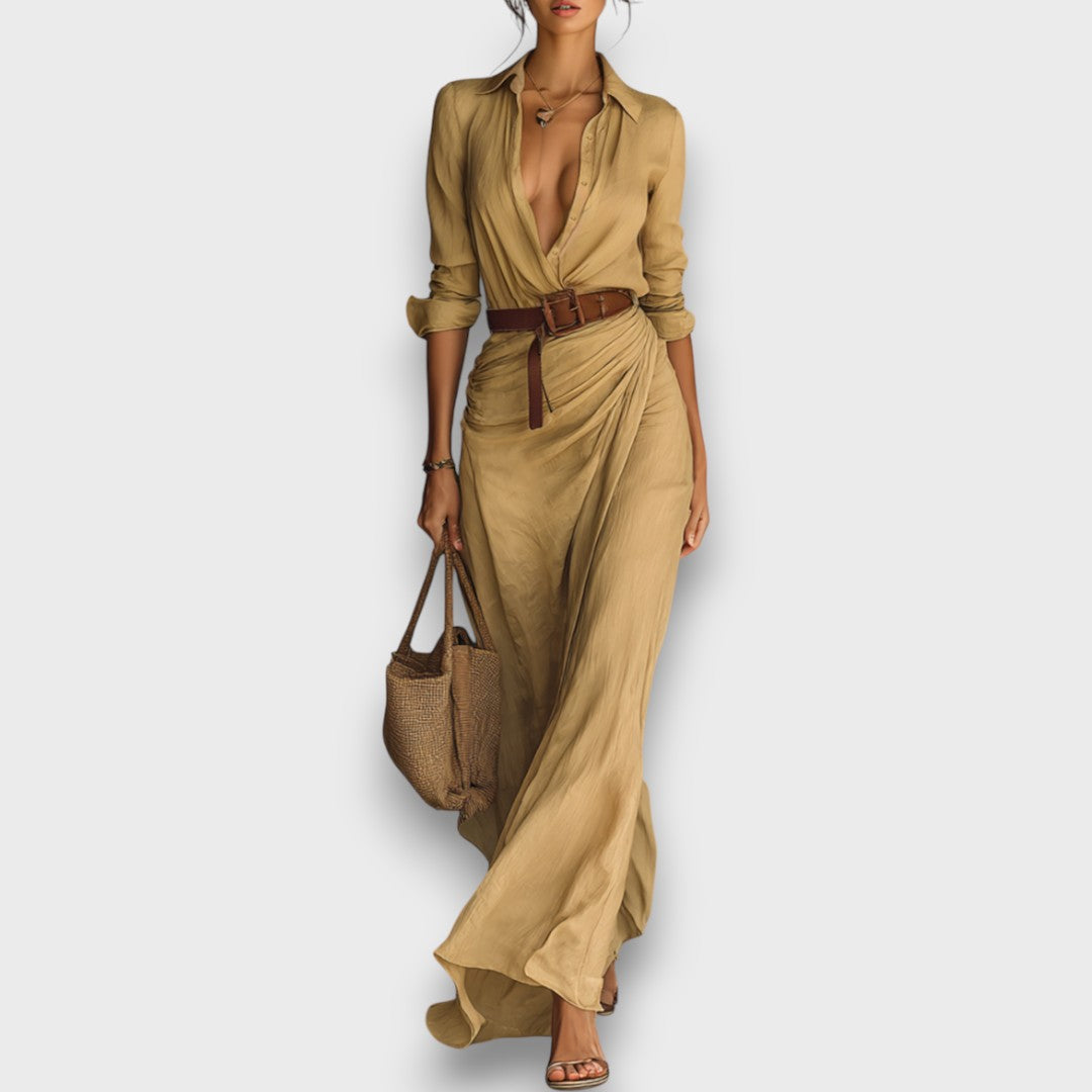 Verira – Elegantes Maxi-Wickelkleid