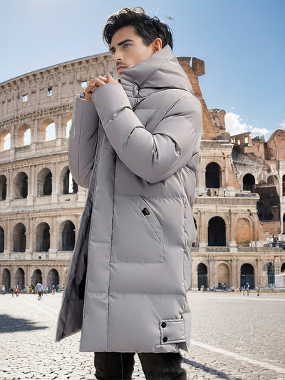 Warme Schwarze Gepolsterte Winterjacke Mit Kapuze Für Herren | Perfekt für Outdoor-Aktivitäten