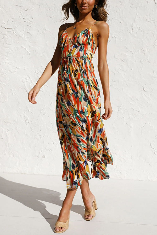 Charity™ – Damen Midikleid Mit Figurschmeichelnder Silhouette & Farbenfrohem Design