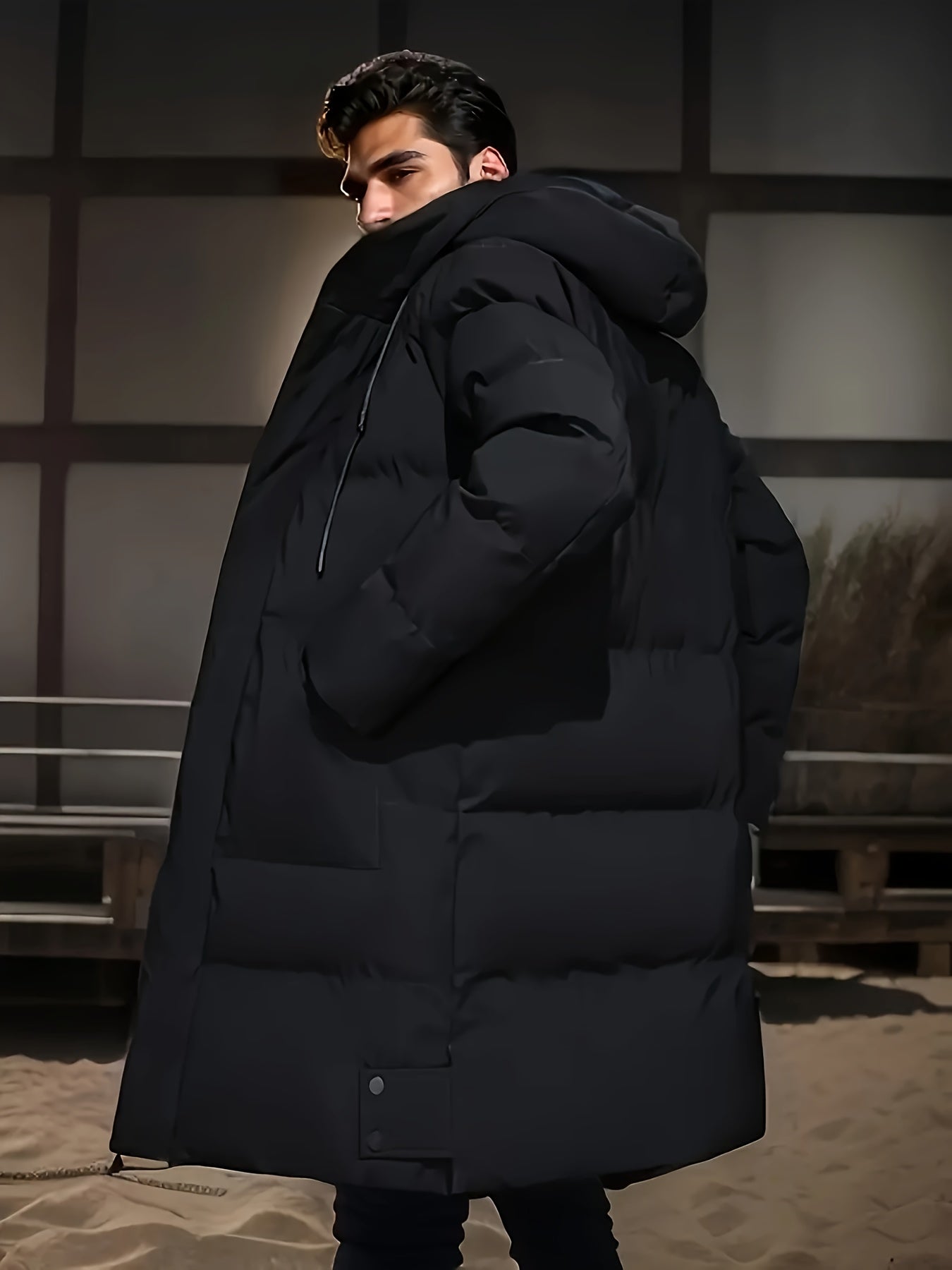 Warme Solide Kleur Puffer Winter Jacke Für Herren | Perfekt für Outdoor-Aktivitäten