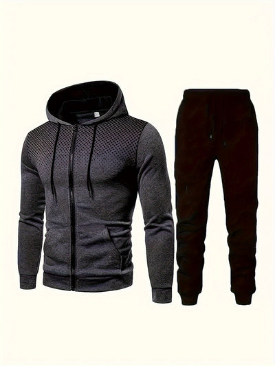 Casual Sportlicher Trainingsanzug Hoodie Und Kordelzughose Für Herren | Perfekt für Casual Days