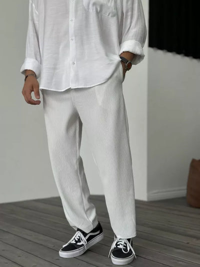 Herren Relaxed Fit Rippenstrick-Hose