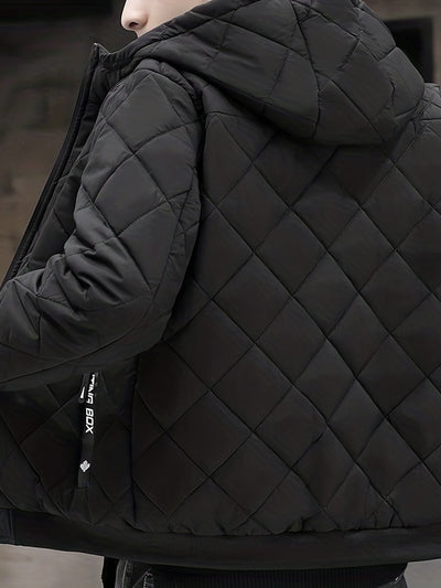 Warme Plüsch Kapuzen Winterjacke Für Herren | Perfekt für Outdoor-Aktivitäten