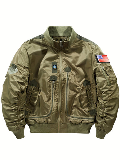 Warme Bomber Taktische Outdoorjacke Mit Stehkragen Für Herren | Perfekt für Outdoor-Aktivitäten