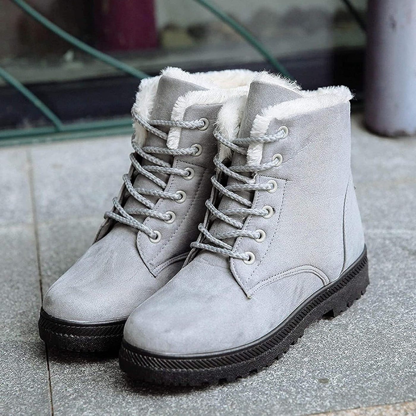 Warme Rutschfeste Schnee Stiefel Mit Schnürsenkeln Für Damen | Perfekt für Outdoor-Aktivitäten