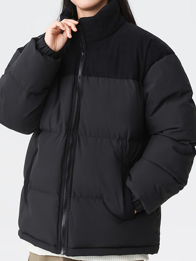 Stilvolle Trendige Colorblock Puffer-Winterjacke Für Herren | Perfekt für Outdoor-Aktivitäten