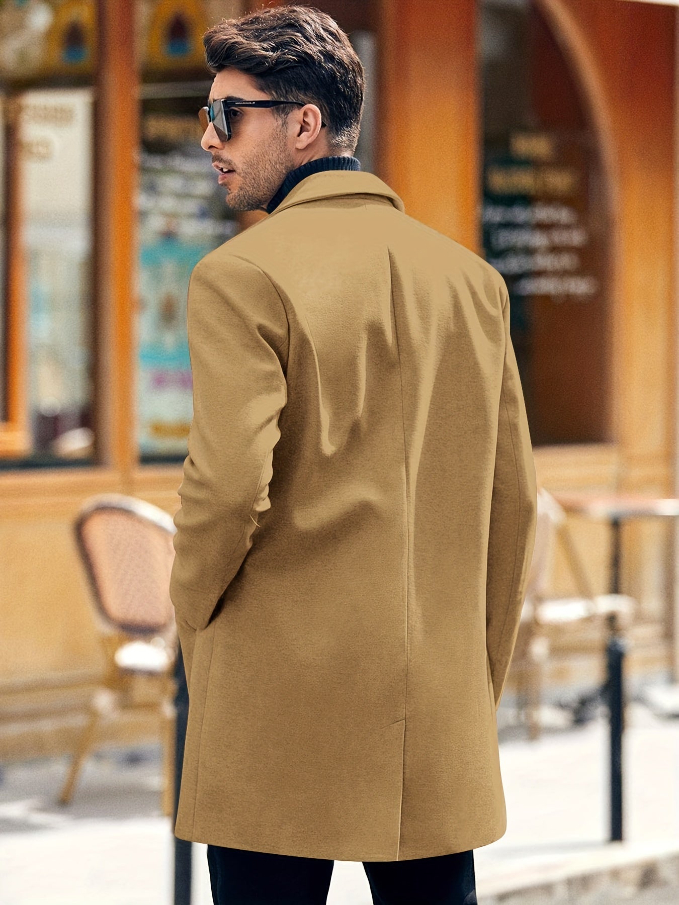 Warmer Knopf-Runter Mittellanger Trenchcoat Für Herren | Perfekt für den Alltagsgebrauch