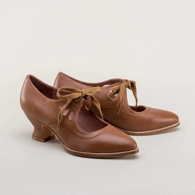 Dellia - Elegante Damen Retro Schuhe Niedriger Absatz